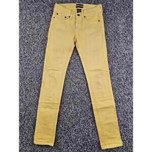 Rugby by Ralph Lauren Womens Sz 24 Ultra Skinny Leg Jeans Bright Yellow